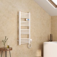 Emke - Handtuchwärmer Elektrisch 96x40 cm 300 w Weiß Heizkörper mit Smart Thermostat LED-Display Handtuchtrockner mit Temperatur und Zeitanzeige von EMKE