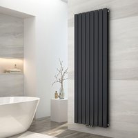Emke - Heizkörper 180x62cm Flach Heizkörper Design Paneelheizkörper Vertikal, Doppellagig, Mittelanschluss, 2227W, Anthrazit von EMKE