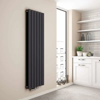 Emke - Heizkörper Flach Design Paneelheizkörper Mittelanschluss Vertikal, Doppellagig, Anthrazit, 160x46cm, 1490W von EMKE