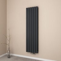 Emke - Heizkörper Flach Heizkörper Design Paneelheizkörper Vertikal, Doppellagig, Mittelanschluss, 160x46cm, 1490W, Anthrazit von EMKE