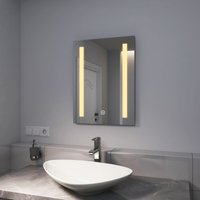 Jamais utilisé] Emke led Badspiegel 45x60cm Badezimmerspiegel mit Warmweißer Beleuchtung Touch-schalter und Beschlagfrei - 45x60cm | Warmweißes Licht von EMKE