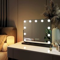 Emke - Kosmetikspiegel Hollywood Spiegel mit Beleuchtung 360 ° Drehbar Tischspiegel 3 Farbe Licht,11 Dimmbaren LED-Leuchtmitteln,Speicherfunktion,7 x Emke - Kosmetikspiegel Hollywood Spiegel mit Beleuchtung 360 ° Drehbar Tischspiegel 3 Farbe Licht,11 Dimmbaren LED-Leuchtmitteln,Speicherfunktion,7 x von EMKE