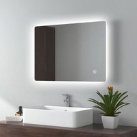 Emke - led Badezimmerspiegel 50x70cm Badspiegel mit Kaltweißes Licht und Touch-Schalter (Modell i) von EMKE
