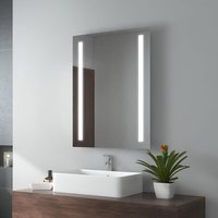 Led Badspiegel mit Beleuchtung Badezimmerspiegel Wandspiegel, Modell a, Kaltweißes Licht, 60x80cm - Emke von EMKE