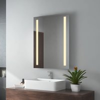Led Badspiegel mit Beleuchtung Badezimmerspiegel Wandspiegel, Modell a, Warmweißes Licht, 60x80cm - Emke von EMKE