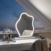 Schminkspiegel mit Beleuchtung Unregelmäßige Kurve Kosmetikspiegel 360° Drehbar, Touchschalter, 3 Lichtfarben Dimmbar und Memory-Funktion Höhe 45 cm Schminkspiegel mit Beleuchtung Unregelmäßige Kurve Kosmetikspiegel 360° Drehbar, Touchschalter, 3 Lichtfarben Dimmbar und Memory-Funktion Höhe 45 cm von EMKE