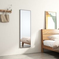 Standspiegel mit Haken, 120x37cm hd Groß Ganzkörperspiegel, Rechteckiger Hochspiegel für Wohnzimmer oder Ankleidezimmer Schwarz - Emke von EMKE