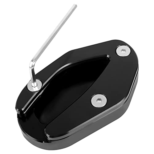 EMLEVO Für Triumph Bonneville T100 T120 2018-2022 Motorrad CNC Fuß Seitenständer Vergrößererplatte Stützplatte Vergrößerer Pad Seitenständerabdeckung rutschfest (Farbe : Schwarz) von EMLEVO