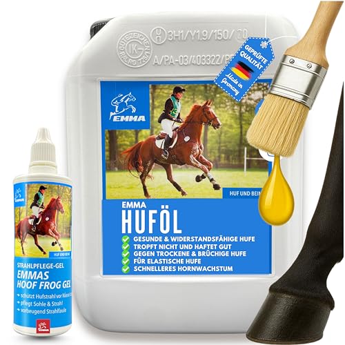 Huföl Pferd Kanister & Strahlpflege Pferd 2,5L 120ml Huffett Pony I Hufpflege für Pferde Hufe & Strahl für trockene Hufe I Huffestiger Pferd I Hufsalbe I Huf Öl Strahlfäule Pferd Mittel Hufwachstum Huföl Pferd Kanister & Strahlpflege Pferd 2,5L 120ml Huffett Pony I Hufpflege für Pferde Hufe & Strahl für trockene Hufe I Huffestiger Pferd I Hufsalbe I Huf Öl Strahlfäule Pferd Mittel Hufwachstum von EMMA