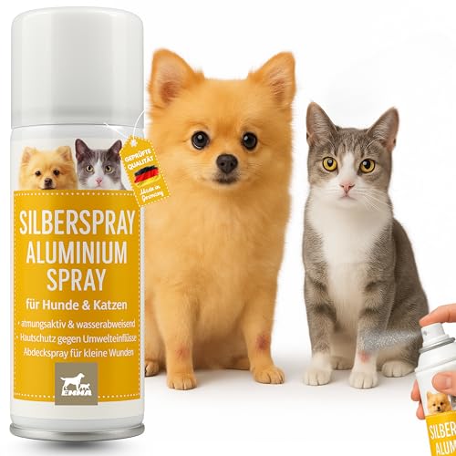 Silberspray für Tiere I Wundspray zum Wundschutz Hund Katze Haustier I Silber Spray Wundheilung I Aluminium Spray Wunddesinfektion I Sprühpflaster atmungsaktiv t Sprühverband Wundversorgung 100ml Silberspray für Tiere I Wundspray zum Wundschutz Hund Katze Haustier I Silber Spray Wundheilung I Aluminium Spray Wunddesinfektion I Sprühpflaster atmungsaktiv t Sprühverband Wundversorgung 100ml von EMMA