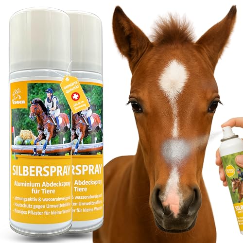 EMMA Silberspray Hund Pferd Katze für Tiere I Silber Spray Wundverband - Wundspray Hund - Silberspray Pferd zur Wundversorgung & Wundschutz - gegen Juckreiz Hunde - 2x200ml Sprühpflaster wasserfest von EMMA