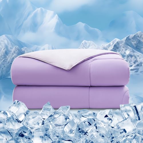 EMME Sommerdecke Kühldecke 135 x 210 cm Violett von EMME