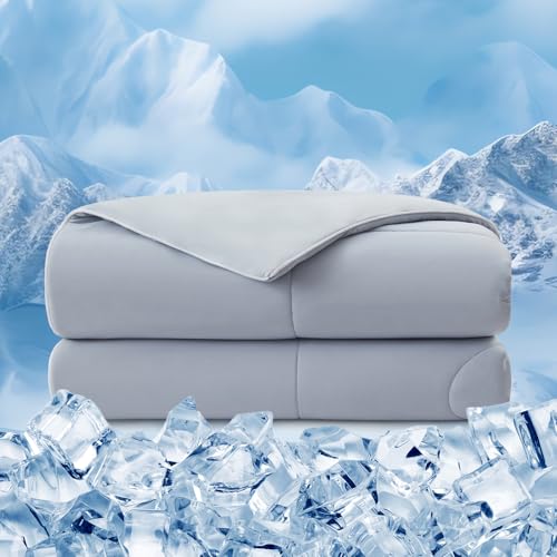EMME Sommerdecke Kühldecke 200 x 210 cm Grau von EMME