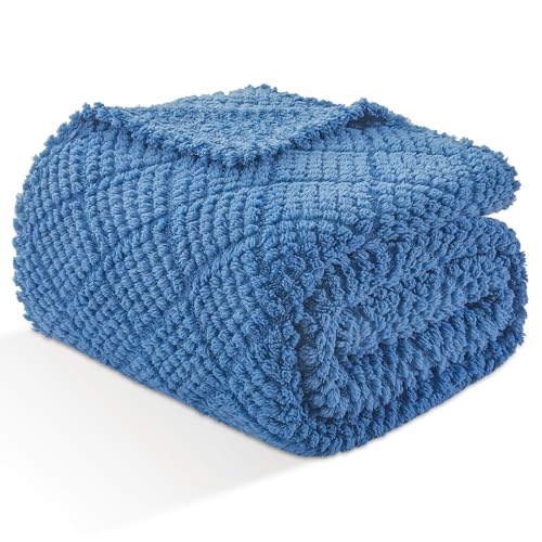 EMME Kuscheldecke Flauschige - Flanell 150x200cm Fleecedecke, Weiche Warme Wolldecke Überwurfdecke, Couchdecke, Decke für Sofa, Tagesdecke, Wohndecke, Dunkelblau von EMME