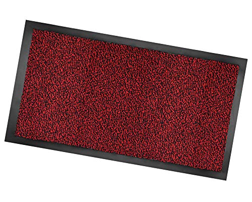 emmevi Fußmatte rutschfest Anti-Stolper-Trocknung Weiche Textur Gummi-Rückseite Saugfähiger Teppich 90X120 Bordeaux von emmevi