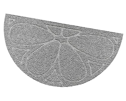 Fußmatte für Eingangstür, weich, saugfähig, rutschfest, Modell ELBA SEMILUNA grau von emmevi