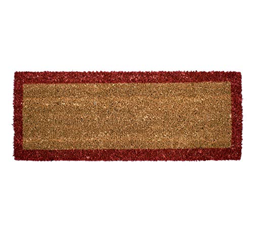 emmevi Fußmatte aus natürlicher Kokosfaser, mehrere Größen, rutschfest, Modell: Kokos mit Rand, 25 x 50 cm, Bordeaux emmevi Fußmatte aus natürlicher Kokosfaser, mehrere Größen, rutschfest, Modell: Kokos mit Rand, 25 x 50 cm, Bordeaux von emmevi