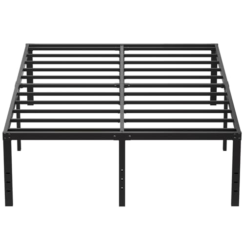 EMODA 50,8 cm großes Kingsize-Bettgestell, keine Boxspring erforderlich, robuste hohe Metallplattform mit großem Stauraum, geräuschfrei, einfache Montage, Schwarz EMODA 50,8 cm großes Kingsize-Bettgestell, keine Boxspring erforderlich, robuste hohe Metallplattform mit großem Stauraum, geräuschfrei, einfache Montage, Schwarz von EMODA