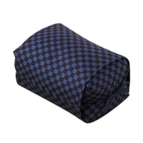 EMOOR Buchweizenschalen-Kissen (kariert-blau), hergestellt in Japan von EMOOR