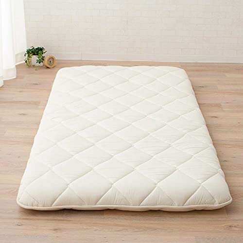 EMOOR Japanische Faltbarer Futon Matratze für Tatami CLASSE 100 x 200 cm, Weiß, Hergestellt in Japan, Bodenmatratze Baumwolle von EMOOR