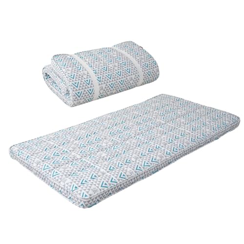 EMOOR Japanische Gepolsterte Futon Matratze Machi 100 x 202 cm Triangle-Grau (Shinsengumi Makoto), Urethan und Polyester (Fest) Zwickel Faltbar Speicherbar Gästebett Tatami-Matte von EMOOR