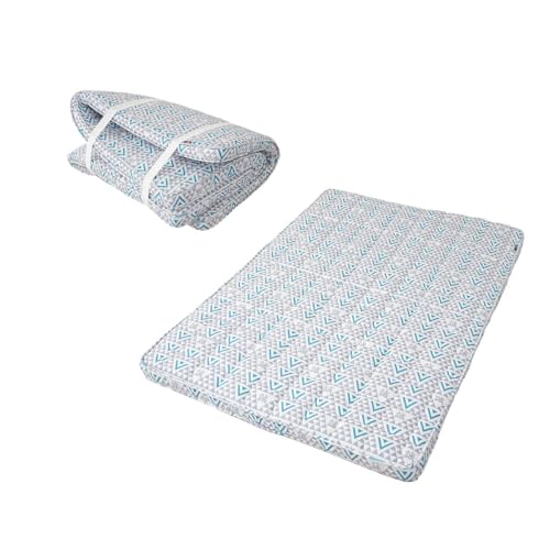 EMOOR Japanische Gepolsterte Futon Matratze Machi 140 x 202 cm Triangle-Grau (Shinsengumi Makoto), Urethan und Polyester (Fest) Zwickel Faltbar Speicherbar Gästebett Tatami-Matte von EMOOR