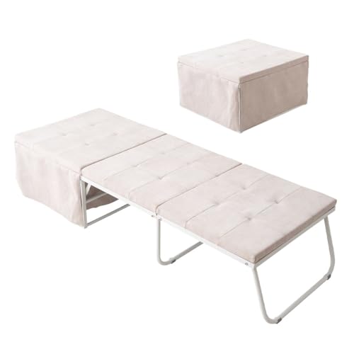 EMOOR Multifunktionsbett Zusammenklappbar zum Hocker SHELT Elfenbein, Hochdichter Urethanschaum Temporäre Gästebettbank EMOOR Multifunktionsbett Zusammenklappbar zum Hocker SHELT Elfenbein, Hochdichter Urethanschaum Temporäre Gästebettbank von EMOOR