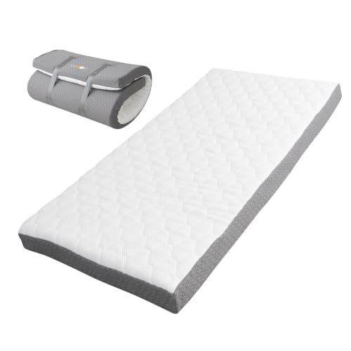 EMOOR Roll-Bodenmatratze Relax-2 90 x 195 cm Hochelastischer Druckverteilung Abnehmbarer und Waschbarer Bezug Leicht Rollbar Camping Gäste Minimalistisch EMOOR Roll-Bodenmatratze Relax-2 90 x 195 cm Hochelastischer Druckverteilung Abnehmbarer und Waschbarer Bezug Leicht Rollbar Camping Gäste Minimalistisch von EMOOR