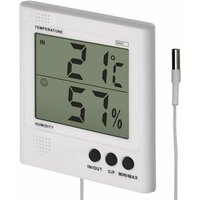 Digitales Thermometer und Hygrometer, Aussenthermometer, Innenthermometer mit 2m Kabelsensor, batteriebetrieben , E8471 - Emos von EMOS