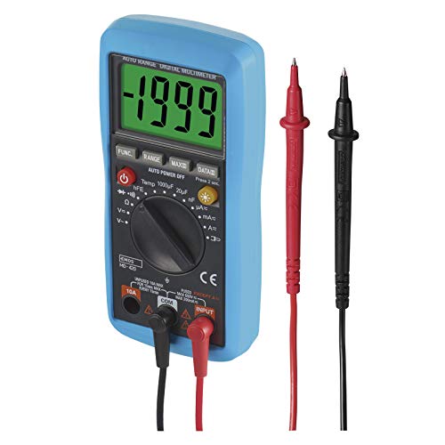EMOS Digitaler Multimeter mit Messspitzen, Reduktion und Sonde, AC/DC Spannungsprüfer, Volttester, Spannungstester, Multimeter mit Memory, und Batterien von EMOS