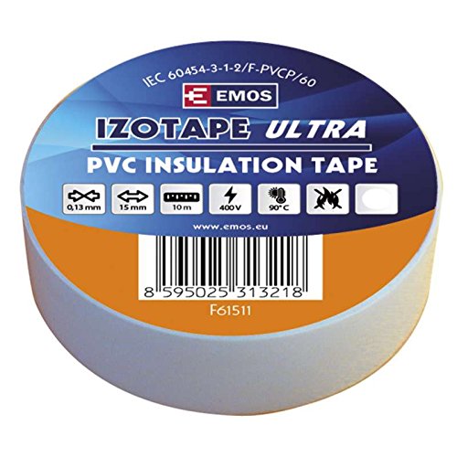 EMOS 15/10 BÍLÁ Isolierband PVC 15 mm/10M Weiß von EMOS