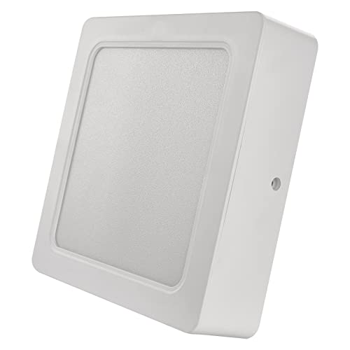 EMOS 2in1 LED Panel 18 W, quadratische 1800 lm Deckenleuchte, Einbauleuchte 17 x 17 cm, Neutralweiß 4000 K, inkl. LED-Treiber, Rund, Weiß von EMOS