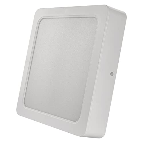 EMOS 2in1 LED Panel 24 W, quadratische 2400 lm Deckenleuchte, Einbauleuchte 22 x 22 cm, Neutralweiß 4000 K, inkl. LED-Treiber, Weiß, Rund von EMOS