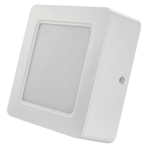 EMOS 2in1 LED Panel 9 W, quadratische 900 lm Deckenleuchte, Einbauleuchte 12 x 12 cm, Neutralweiß 4000 K, inkl. LED-Treiber, Weiß, Rund von EMOS