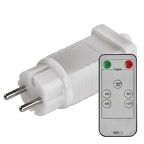 EMOS Connect System 30V Netzteil Standard/Profi, Erweiterungsteil A (ohne Weihnachtslichterkette und Anschlusskabel), 30V Adapter mit Fernbedienung, IP44 für Innen und Außen, 6/18h Auto-Timer, weiß von EMOS