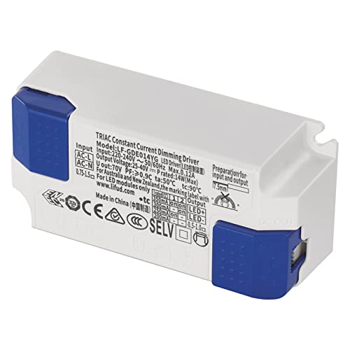 EMOS Dimmbarer LED Trafo Triac 14W, 200-350 mA, 25-42 V DC, Konstantspannung Driver, Treiber, Transformator für LED-Einbauleuchten und Deckenleuchten EMOS NEXXO, Dimmer, LED-Panels von EMOS