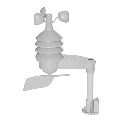 EMOS E06016 Drahtloser Sensor/Windsensor/Anemometer/Windfühler/Funkwindsensor für Profi Wetterstation E6016, Weiß von EMOS