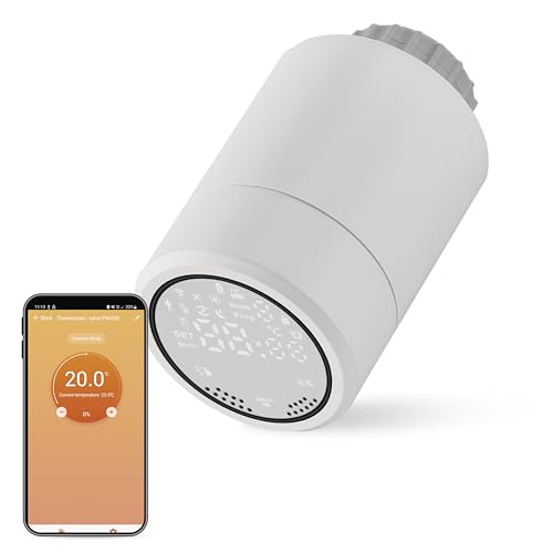 EMOS GoSmart Heizkörperthermostat mit App, programmierbarer ZigBee Smart Home Thermostat, einstellbare Hysterese, kompatibel mit Tuya, Smart Life, Alexa, Google Assistant von EMOS