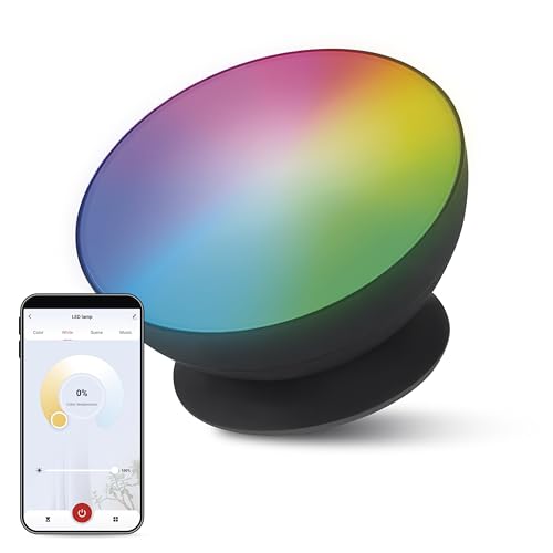 EMOS - Smarte LED Ambientbeleuchtung mit App - Helligkeit max. 330 lm, RGB und CCT Farbwechsel - smarte indirekte Beleuchtung kompatibel mit App und Sprachassistenten - inkl. Netzkabel 1,5m - schwarz von EMOS