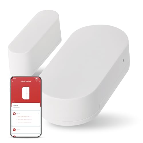 EMOS GoSmart Türsensor mit App, drahtloser magnetischer Zigbee-Fenstersensor für Hausautomation oder Alarm, IP20 für Innen, inkl. Klebeband und Batterie von EMOS