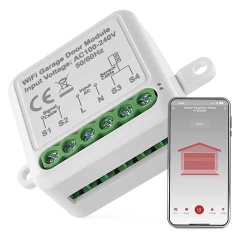 EMOS GoSmart Garagentor-Schalter-Modul mit App, Wifi Smart Switch, Unterputz WLAN Relais-Garagentoröffner, für Sprachsteuerung des Tors mit Alexa & Google Home EMOS GoSmart Garagentor-Schalter-Modul mit App, Wifi Smart Switch, Unterputz WLAN Relais-Garagentoröffner, für Sprachsteuerung des Tors mit Alexa & Google Home von EMOS