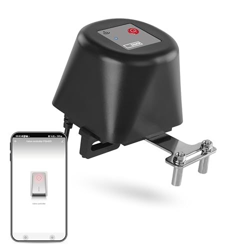 EMOS GoSmart - Smart Home motorisierter Ventilschließer für Wasser/Gas mit App - Zigbee - Auto-/Manuellsteuerung, Timer, leiser Betrieb - 12V Stromversorgung - Google Home, Alexa kompatibel - schwarz von EMOS
