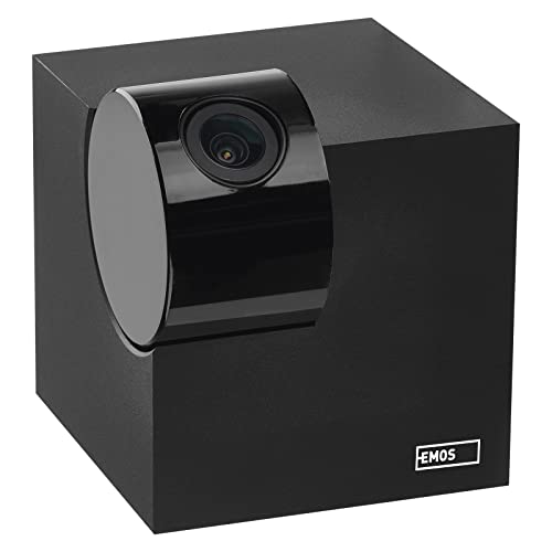 EMOS GoSmart Überwachungskamera mit WiFi und App, Indoor Smart Home Tierkamera, rotierende 1080p IP-Kamera kompatibel mit Alexa, Google Assistant, neigbar und schwenkbar von EMOS