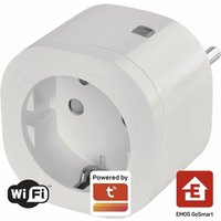 EMOS GoSmart WLAN Steckdose 16A, 2,4GHz WiFi Smart Steckdose mit Timer und Stromzähler, gesteuert mit EMOS GoSmart-App, Sprachassistant, P5531 von EMOS