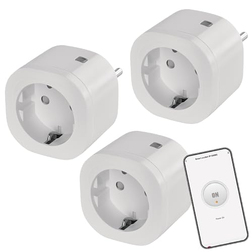 EMOS GoSmart ZigBee Steckdose 16A, 3 Stück, 2,4GHz Smart Steckdose mit Timer und Stromzähler, gesteuert manuell und mit Smart-App, kompatibel mit Sprachassistant Amazon Alexa, Google Assistant, weiß von EMOS