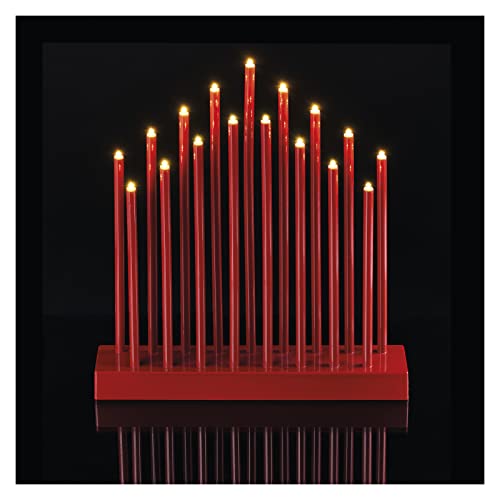 EMOS LED-Kerzenständer mit 17 Kerzen, Rot, Batteriebetrieben 3x AA, Innenbereich IP20, 6/18h Timer-Funktion, 28,5x26,5 cm EMOS LED-Kerzenständer mit 17 Kerzen, Rot, Batteriebetrieben 3x AA, Innenbereich IP20, 6/18h Timer-Funktion, 28,5x26,5 cm von EMOS
