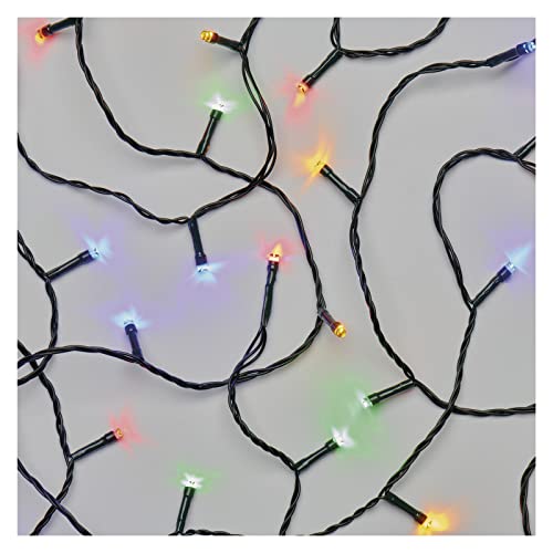 EMOS LED-Lichterkette bunt für Innen und Außen, 4m lange IP44 Multicolor Weihnachtslichterkette mit 40 LEDs + 5m Zuleitung und Netzteil, 6 Stunden Timer Funktion, für Party, Weihnachten, Deko von EMOS