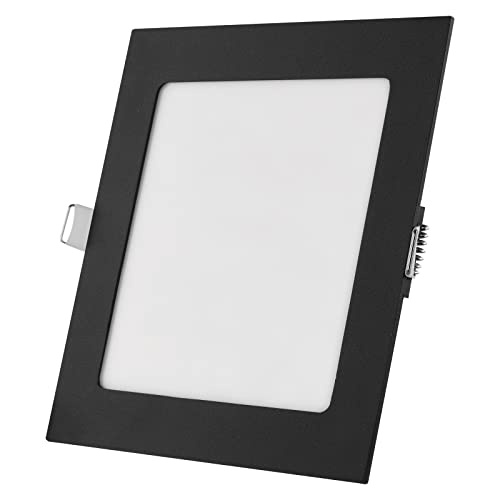 EMOS LED Panel 12,5 W, quadratische 1050 lm Einbauleuchte, Deckenleuchte 17 x 17 cm, extra flach, Einbautiefe 2,1 cm, 3 einstellbare Lichtfarben warmweiß-neutralweiß (3000-4000K), inkl. LED-Treiber von EMOS