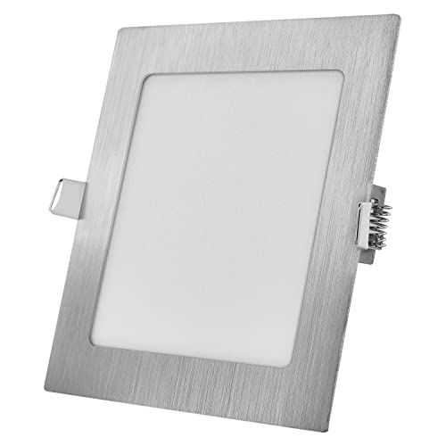 EMOS LED Panel 12,5 W, quadratische 1050 lm Einbauleuchte, Deckenleuchte 17 x 17 cm, extra flach, Einbautiefe 2,1 cm, 3 einstellbare Lichtfarben warmweiß-neutralweiß (3000-4000K), inkl. LED-Treiber von EMOS