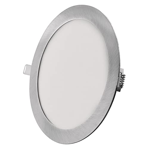 EMOS LED Panel 18 W, runde 1600 lm Einbauleuchte, Deckenleuchte inkl. LED-Treiber, Durchmesser 22,5 cm, extra flach Einbautiefe 2,1 cm, 3 einstellbare Lichtfarben warmweiß-neutralweiß (3000-4000K) von EMOS